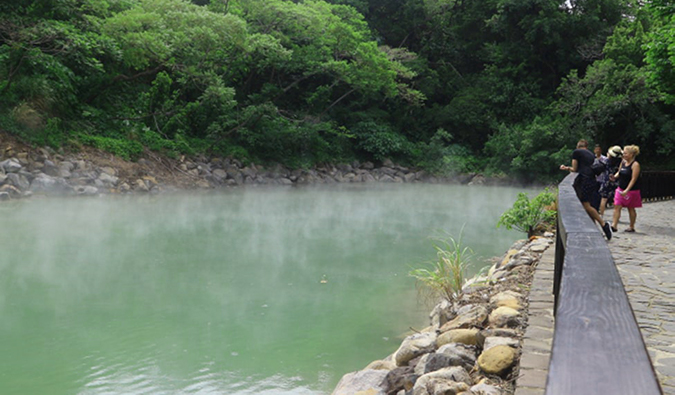 the Beitou Hot Springs just outside Taipei, Taiwan