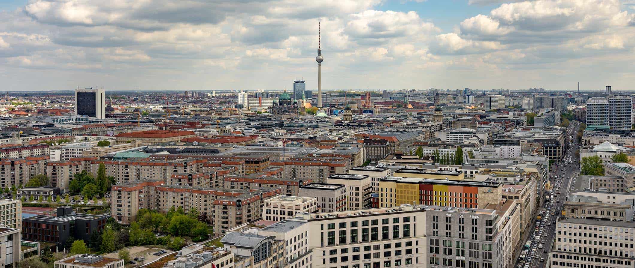 view of Berlin's rooftops and the TV tower