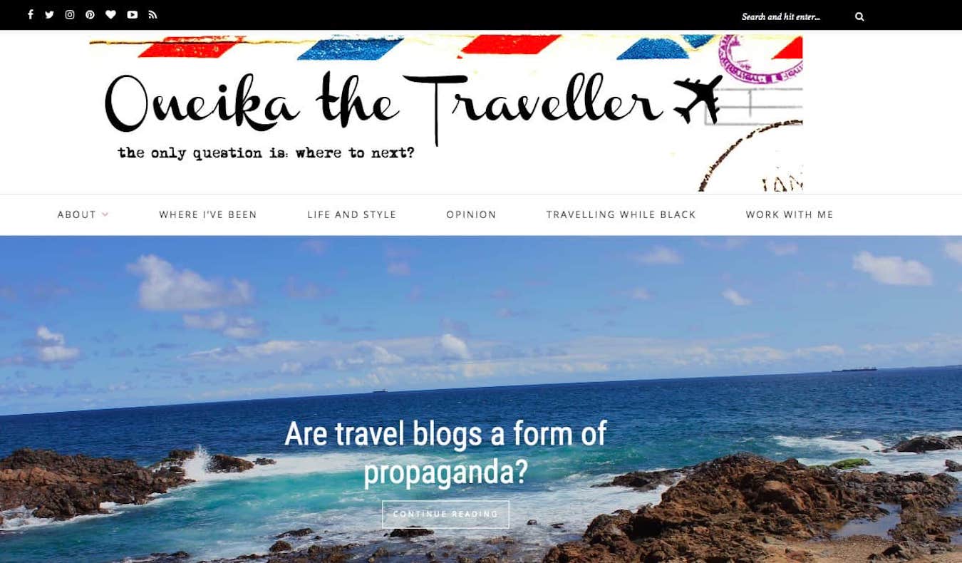 oneika the traveller blog screenshot