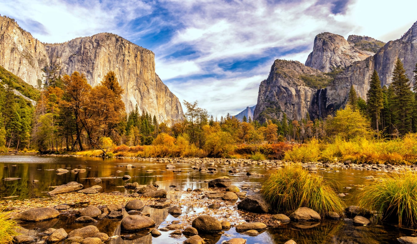 The beautiful scenery of Yosemite National Park, California