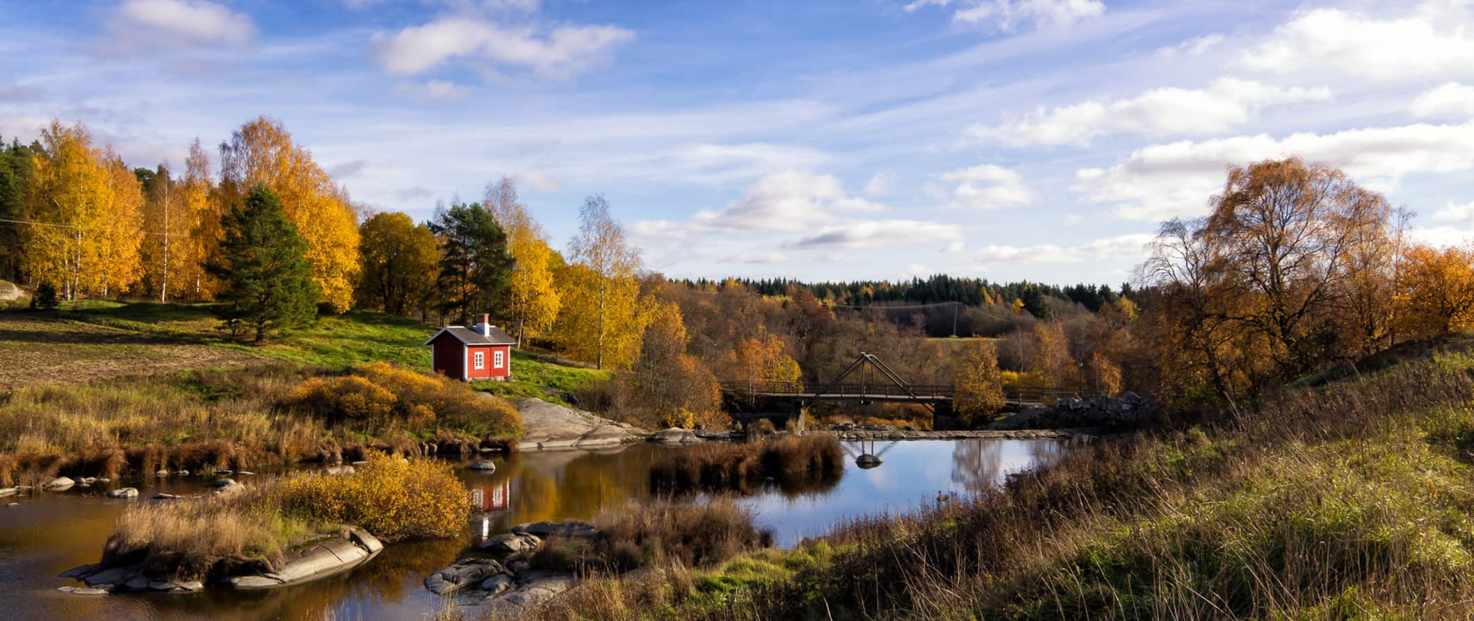 a serene nature scene in Finland