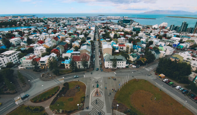 the view overlooking Reykjavik