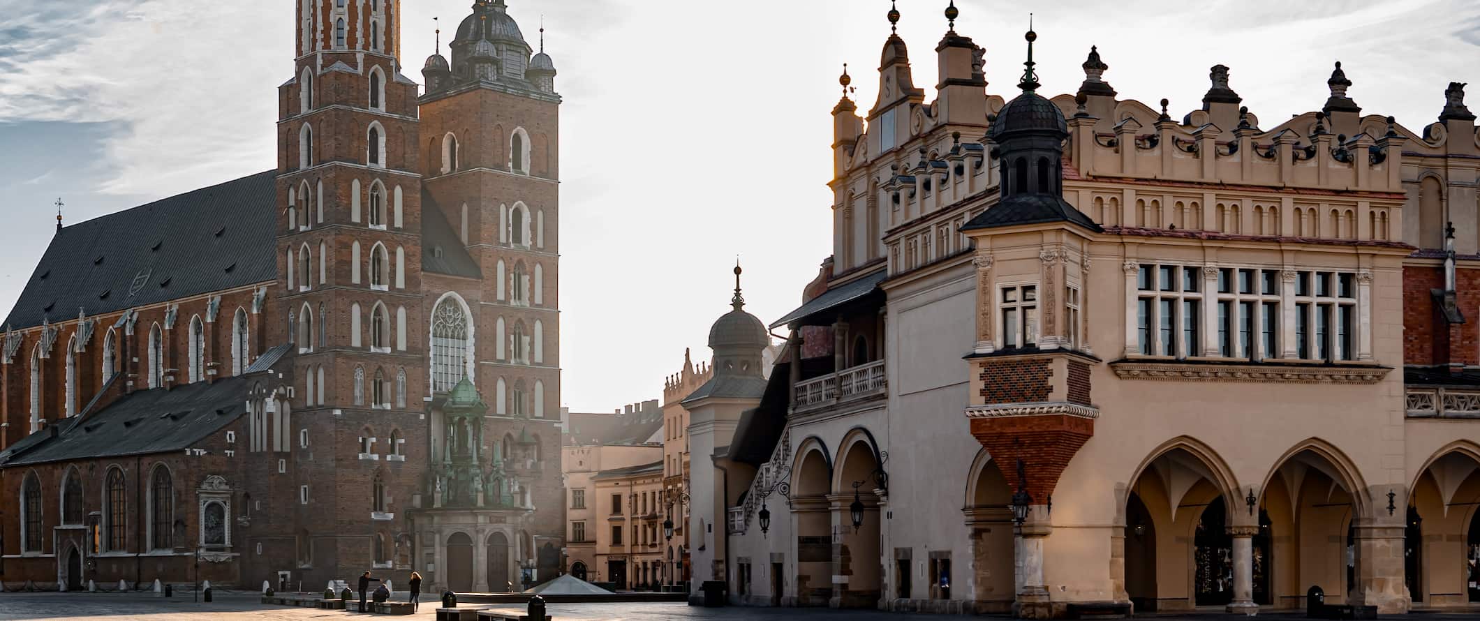 Historic buildings near the Old Town of Krakow, Poland