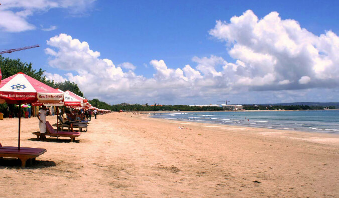 a beach in Kuta Bali