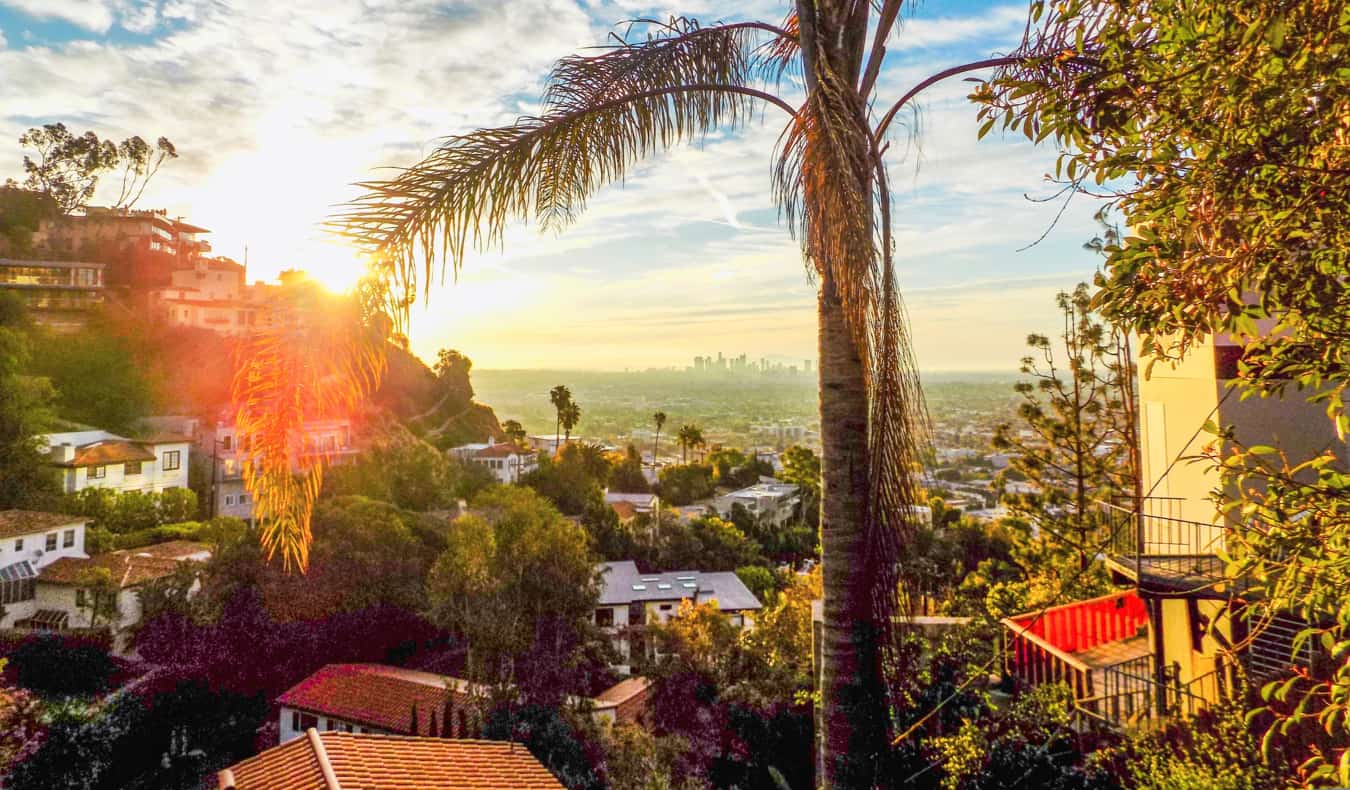 The view overlooking West Hollywood in Los Angeles, USA