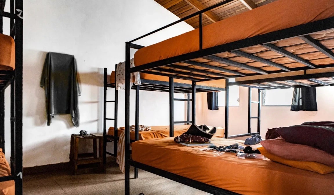 The spacious and empty dorm rooms of Zebulo Hostel in Panama City